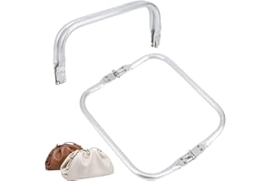 CHGCRAFT Lot de 2 cadres de sac à main en aluminium de 200 mm avec fermoir à baiser - Cadre tubulaire interne de forme carrée assemblé pour sac à main - 180 x 200 x 10 mm