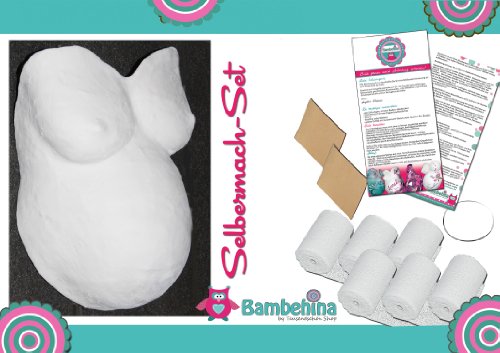 Neu! Bambehina Bauchabdruckset mit Anleitung, Aufhängung, Schleifpapier - Deutsche Herstellung