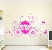 Produktbild Wandtattoo Kutsche Prinzessin Cinderella Sterne Sternenhimmel Sternensticker M1188 (pink)