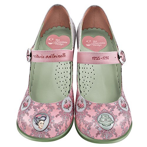 Hot Chocolate Design Chocolaticas Marie Antoinette Tacon Mary Jane para Mujeres Multicolor HCD 35