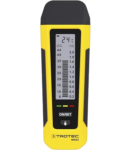ANSMANN Vochtmeter met groot lcd-display, eenvoudige keuze uit 4 houten groepen of 4 bouwmaterialen. De vochtmeter maakt professionele meting van vocht in hout en bouwmaterialen mogelijk