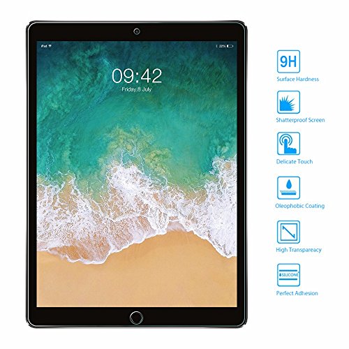 EasyAcc iPad Pro 12.9 Zoll Glas Folie Schutzfolie Glas Panzerfolie Displayschutzfolie Glas for iPad Pro 12.9 Zoll Klar Anti-Kratz Screen Protector Displayschutz Displayfolie – 9H Hardness aus gehärtetem Glas - 2