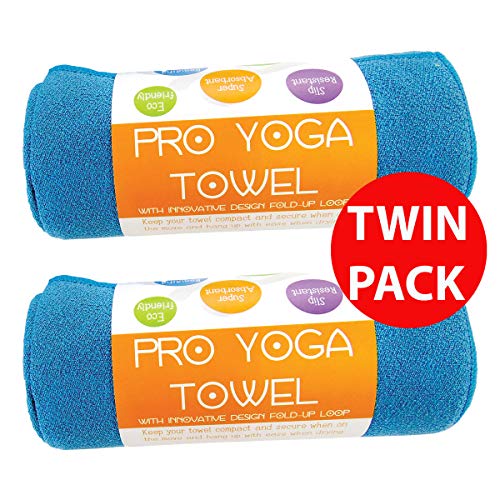 Serviette de Yoga Turquoise Bleu Turquoise double paquet de deux serviettes