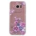 Produktbild Samsung Galaxy S7 Hülle , Leiai Pinke Rose TPU Transparent Weich Tasche Schutzhülle Silikon Handyhülle Stoßdämpfende Clear Schale Fall Case Shell für Samsung Galaxy S7