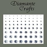 1mm - 8mm Clear Diamante Self Adhesive Rhinestone Body Nail Vajazzle Gems - created exclusively for Diamante Crafts