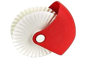 KIRALOVE Taglia pasta per crostate - idea regalo originale - rotella taglia e chiudi - cutter - adatto anche per pizza - dimensioni taglio striscia 2 cm - ottima qualita