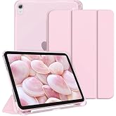 UnDePlus iPad 11.Nesil A16 11in&ccedil;/10.Nesil 10.9in&ccedil; ile uyumlu Kılıf Flip Cover Kalem B&ouml;lmeli PC Case A&ccedil;ıkPembe