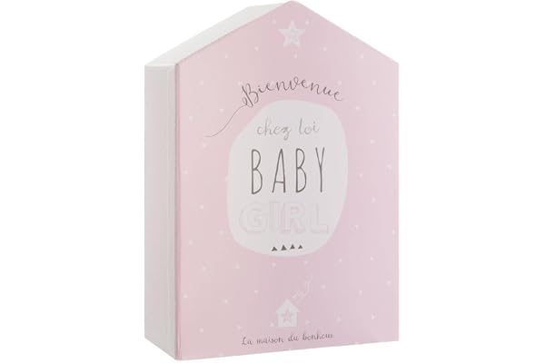 Atmosphera - Coffret de Naissance Maison - Rose 21x31 cm - Rose