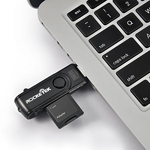 USB 3.0 Kartenleser extern, Rocketek Kartenlesegerät fur microSD | microSDHC | microSDXC | SD | SDHC | SDXC | SD | MicroSD Class 10 / UHS-1 | Plug & Play | Power-LED | schwarz - 7