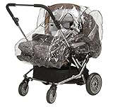 Playshoes 448963 Universal Regenverdeck, Regenschutz, Regenhaube für Zwillingswagen, transparent - 2