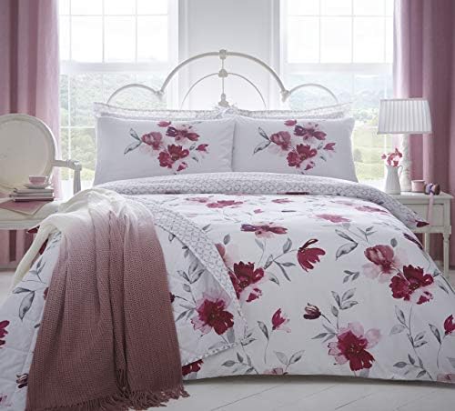 Celestine - Easy Care Duvet Cover Set - King, Blush