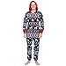 Produktbild Cosplay Jumpsuit Damen, DoraMe Frauen 3D Weihnachten Elch Gedruckt Overall Langen ärmel Pyjamas Lässig Party Nachthemden Herbst Winter Nachtwäsche (Herren, XL)