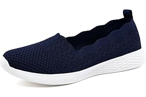 Puxowe Scarpe Mocassini Slip On da Donna Eleganti Leggere Fitness Casual Outdoor Passeggio Maglieria Piatte Sneakers