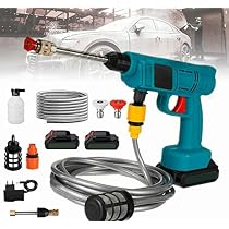 Idropulitrice Portatile A Batteria 21V - 728 PSI - 2 Batterie 4000mAh - Tubo 5m - Ugello 6in1 - Foto 9