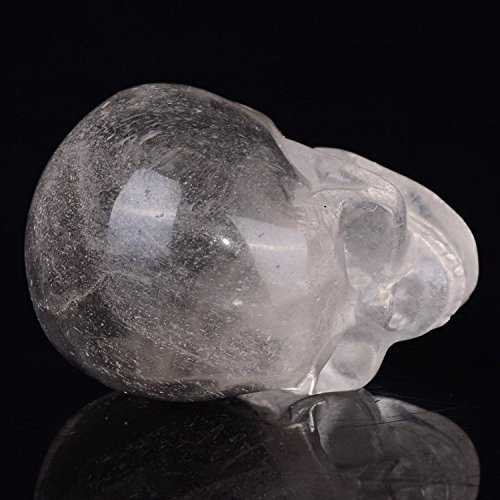 Mineralbiz 1.3 „-1.5“ Mini natürliche klare Quarz Kristall Hand geschnitzte menschliche Kristall Schädel Kopf Skulptur Edelstein Carving - 4