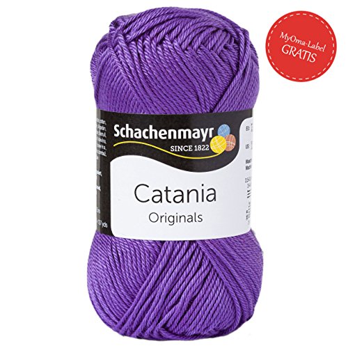 Catania Baumwolle Schachenmayr - Schachenmayr Wolle aus hochwertiger Baumwolle für farbenfrohe Designs! Baumwollgarn, Sommerwolle Catania Original violett Fb 113 (lila, flieder), 100% Baumwolle, kühlende Trageeigenschaft, Sommerwolle, Wolle Catania Schachenmayr zum Häkeln und Stricken