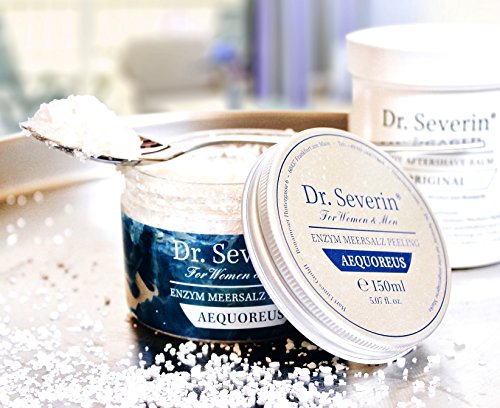 Dr. Severin® Aequoreus Enzym Meersalz Peeling 150ml – gegen eingewachsene Haare nach der Haarentfernung ( Waxing Sugaring Rasur Epilation ). Mit Enzymen, Arganöl und Salz + Spurenelementen aus dem toten Meer. - 6