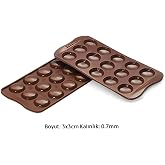 Siliko World Silikon &Ccedil;ikolata Kalıbı Ve Mini Makaron Silikon Kalıbı, Kahverengi