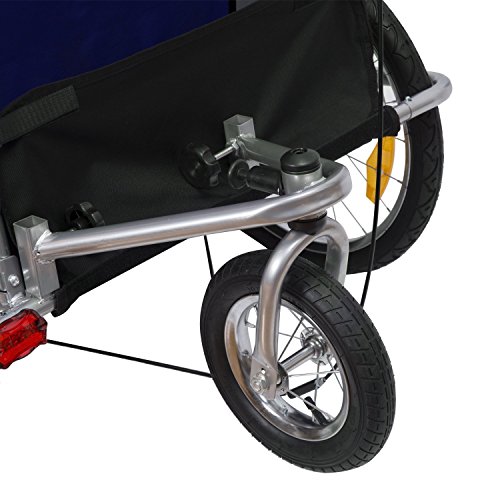 homcom 440-001VT 2 in 1 Fahrradanhänger Jogger 360° Drehbar für Kinder, lila / schwarz - 9