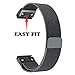 Produktbild Altsommer 26mm für Garmin Fenix 5X / 5X Plus145mm-250mm Replacement Milanese Mesh Magnetverschluss Magnetisches Edelstahl-Armband Ersatzband, Edelstahl Armband für Damen Herren (Schwarz)