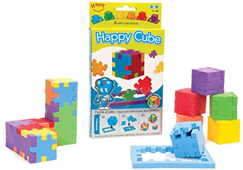 The Happy Cube - Set of 6 Foam Puzzle Cubes - Ages 5 +