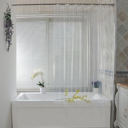 United Linens 70x72-Inch 10 Gauge Shower Curtain Liner, Clear