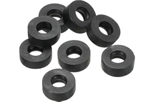 PATIKIL Joint Plat En Caoutchouc M3, Lot De 8, Diamètre Intérieur 3mm Diamètre Extérieur 8mm Épaisseur 3mm Joint D'étanchéité Espaceur Pour Robinet Tuyau Raccord Boulon, Noir