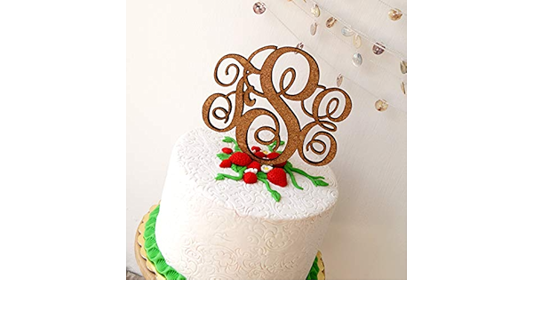 Decoration De Gateau En Liege Rustique Pour Gateau De Mariage Decoration De Gateau Personnalisee Amazon Fr Cuisine Et Maison