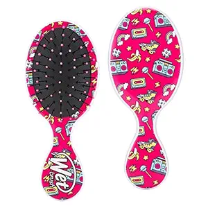 Wet Brush Hair Mini Detangler Exclusive Ultrasoft IntelliFlex Bristles ?Protects Against Split Ends And Breakage For Women Men And Dry Hair, Smiley Pineapple, 1 Count