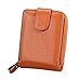 Produktbild Re45dgewis Unisex Genuine Leather RFID Card Holder Case Organizer Zipper Accordion Wallet - Brown