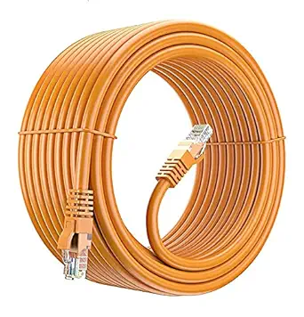 FEDUS 15 Meter High Speed RJ45 cat6 Ethernet Patch Cable LAN Cable Internet Network Computer Cable Cord Gigabit Category 6 UTP Wires For Modem, Router, LAN ADSL-10Gigabit-49 Feet (15 METER)-ORANGE