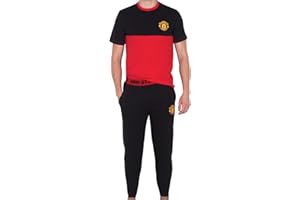 Manchester United FC - Herren Premium-Schlafanzug mit Langer Hose - Offizielles Merchandise - Geschenk für Fußballfans