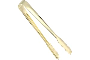 Haosie Pince a Sucre, Pince a Glacon en Acier Inoxydable Plaqué or De 17,5 cm, Pinces De Service, Pince Bonbon Pelle Pour Café, Bar, Boulangerie, Cuisine
