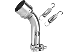 KIMISS Adaptador de conexión de enlace de medio tubo de escape de motocicleta de acero inoxidable para R25 / R3 2015-2018 (Color plata)