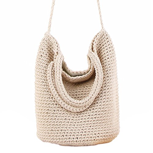 Preisvergleich Produktbild WDOIT Strohtaschen Damen Handtaschen Sommer Strohsack Crossbody Tasche Retro Schulterbeutel Freizeit Geflochten Strandtasche