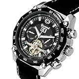 ZGZXD Mechanische Uhrmänner des Geschäftskalenders, Wasserdichte Uhr Der Jungenstudenten Hohler Stahlgurt,A