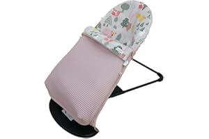 BORDA Y MÁS Funda y Saco para Hamaca Compatible con BabyBjörn Balance Soft Bliss - Sustituye tapicería Original - Altura Regulable - Funda Hamaca Alpes - Rosa Maquillaje - Nenel