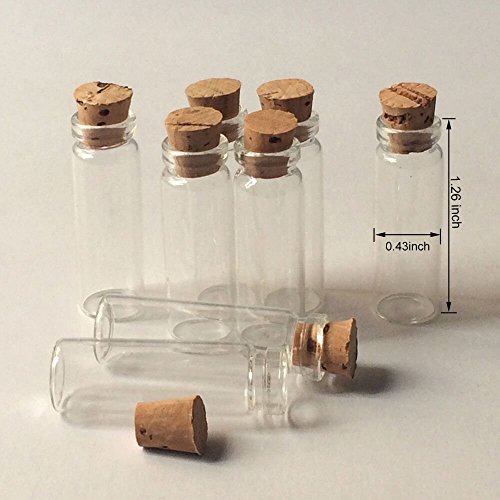 Preisvergleich Produktbild 20X 2ml Leere Glasflaschen Schnapsflaschen Likrflaschen Mini Glasflschchen 16x35mm