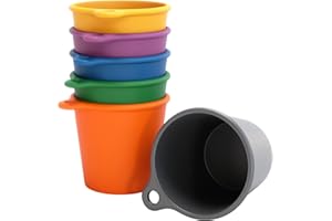 SoPro 6x bicchieri di plastica 4 cl riutilizzabili - bicchieri da shot 40 millilitri colorati - bicchieri da shot riutilizzabili da appendere al collo - bicchieri da shot 4cl