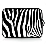 Sidorenko 11-11,6 Zoll Laptop Hülle - Laptoptasche für MacBook / Chromebook aus Neopren, Schwarz / Weiß, 42 Designs zur Auswahl