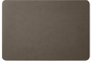 Eglooh - Herms - Sottomano Scrivania Ufficio in Cuoio Grigio Talpa - cm 90x60 - Cuciture Artigianali e Angoli Arrotondati - Made in Italy