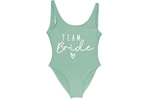 FORKIS Bikini Triangolo Donna Team Bride One-Piece Costume da Bagno Squad Donne Costume da Bagno del Partito Bachelorette Costume da Bagno Estivo Beachwear Costume da Bagno