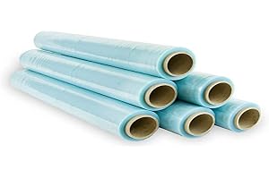 Stretch-filmrulle av plast, transparent, 70% återvunnen, 50 cm förlängbar, upp till 300 meter lång, stabilt industriellt förp
