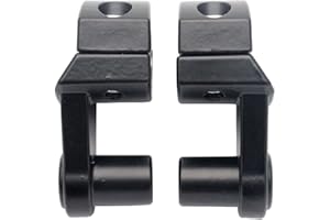 TOTMOX 2pcs Rehausseurs de Guidon en Alliage d'Aluminium pour Motos Motos Vélos Cruisers avec Guidon de 7/8", Guidons Avant Gauche et Droite du Véhicule, Noir