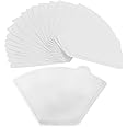 ECVV 100 Count Disposable Coffee Paper Filters 2-4 cups, Cone Unbleached Disposable Coffee Filters, Cone Paper Fits for Drip and Compatible with Pour Over Coffee Maker