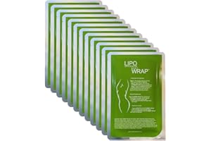 Lipo Applicator Body Wrap Firming Patches - Green Tea, Guarana & Seaweed Wraps | Anti Cellulite Wraps for Tightening & Contouring Belly, Waist, Legs, Arms & Stomach - Premium Lifting 12 Wraps