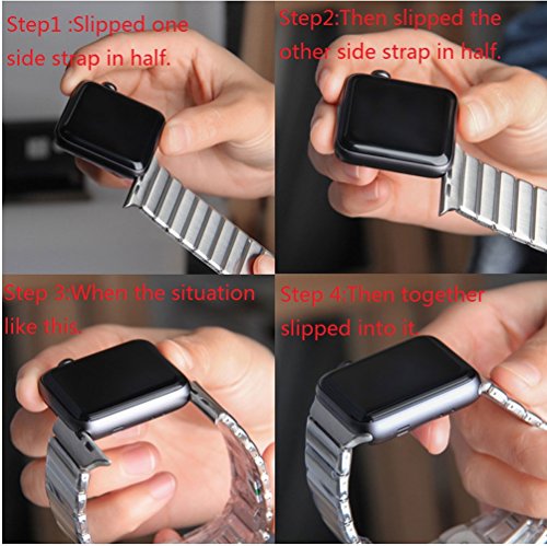 Oittm Metal Banda  Negro Brillante 