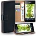 Produktbild OneFlow Tasche für Sony Xperia V Hülle Cover mit Kartenfächern | Flip Case Etui Handyhülle zum Aufklappen | Handytasche Schutzhülle Zubehör Handy Schutz Bumper in Schwarz