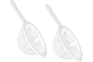 Tenbrachian 2 Pcs Filtre à Tamis Fin, Passoire Alimentaire Ultra Fine en Nylon, Tamis de Cuisine à Mailles Fines, Passoire Mailles avec Poignée 100 Mailles et 300 Mailles pour Filtre Jus Lait Thé Café