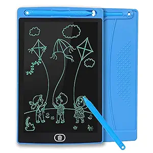 DODGE N WOLVES 8.5 Inch LCD Writing Tablet | Drawing Board | Doodle Board | Writing Pad with | Digital Slate - Portable E Writer Educational Toys, Gift for Kids Student Teacher Notepad (Blue)